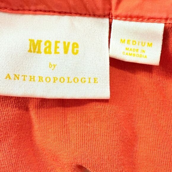 Maeve Orange Knit Top With Rouging - Picture 3 of 5